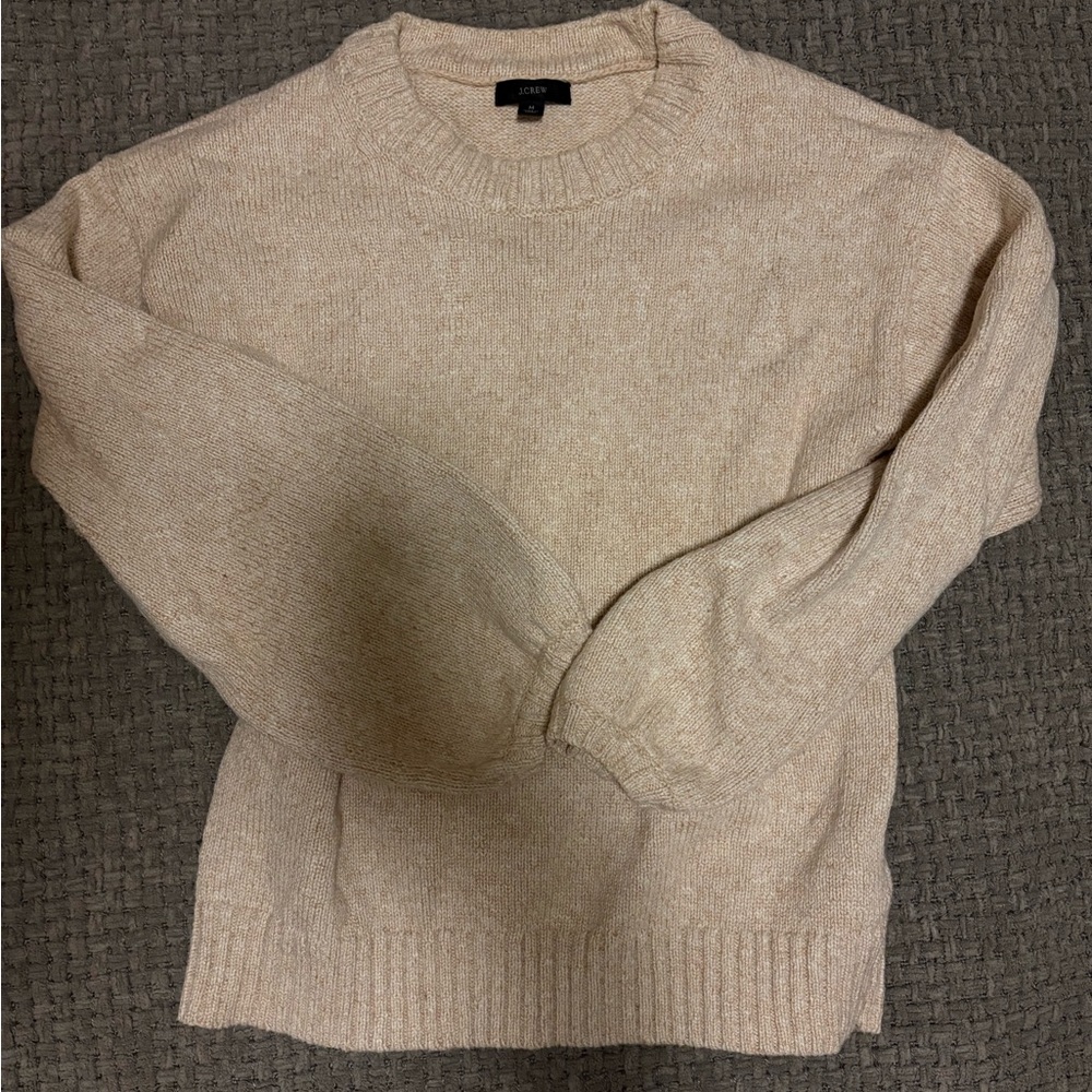Cream J. Crew knit sweater